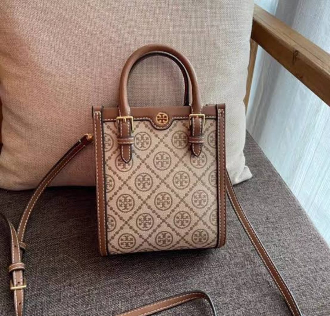 TORY BURCH T MONOGRAM JACQUARD MINI TOTE BAGS - LABLEWHORE.COM