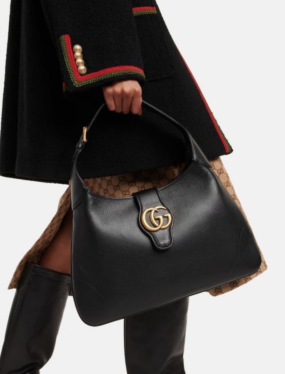 GUCCI APHRODITE LEATHER HOBO BAG WITH EXTENSION BELT - LABLEWHORE.COM