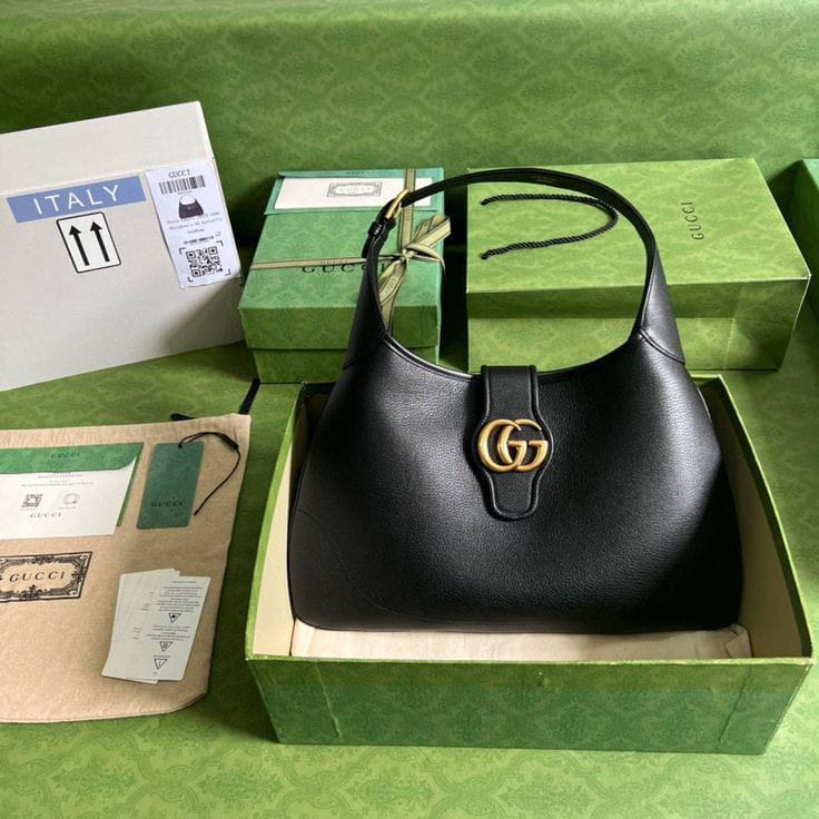 GUCCI APHRODITE LEATHER HOBO BAG WITH EXTENSION BELT - LABLEWHORE.COM