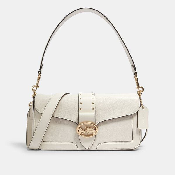 COACH GEORGIE SHOULDER BAG WHITE - LABLEWHORE.COM