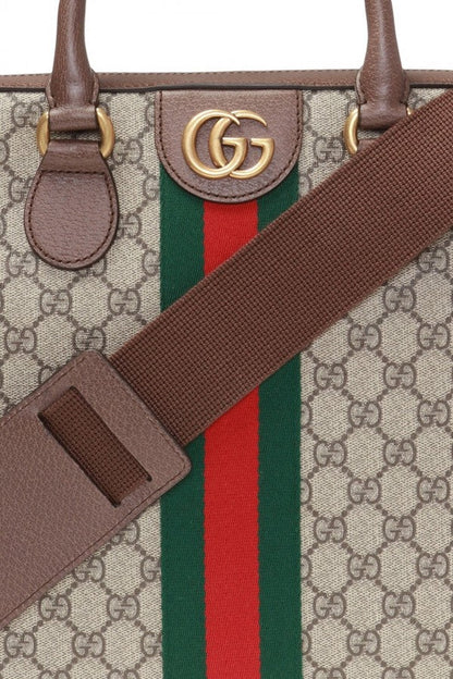 Gucci GG Supreme Ophidia Briefcase Laptop Bag With Dust Bag - (Brown) - LABLEWHORE.COM