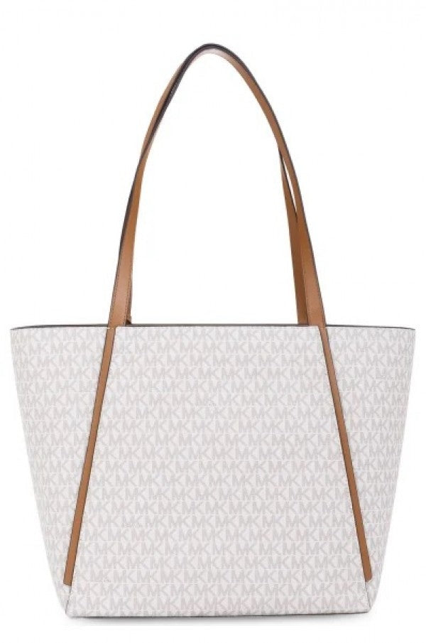 Michael Kors MK Whitney Tote Bag With Dust Bag (White) - LABLEWHORE.COM