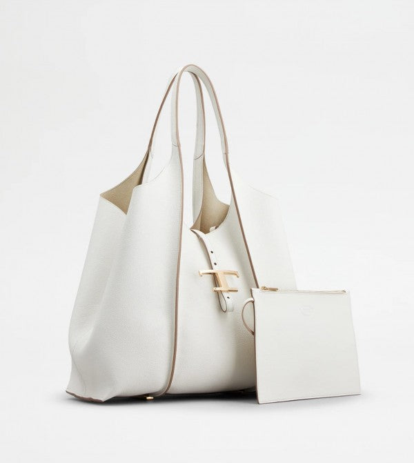 Tods T Timeless Premium Quality Leather Bag With Extra Pouch & OG Box With Dust Bag - LABLEWHORE.COM