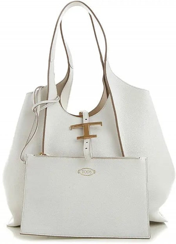 Tods T Timeless Premium Quality Leather Bag With Extra Pouch & OG Box With Dust Bag - LABLEWHORE.COM