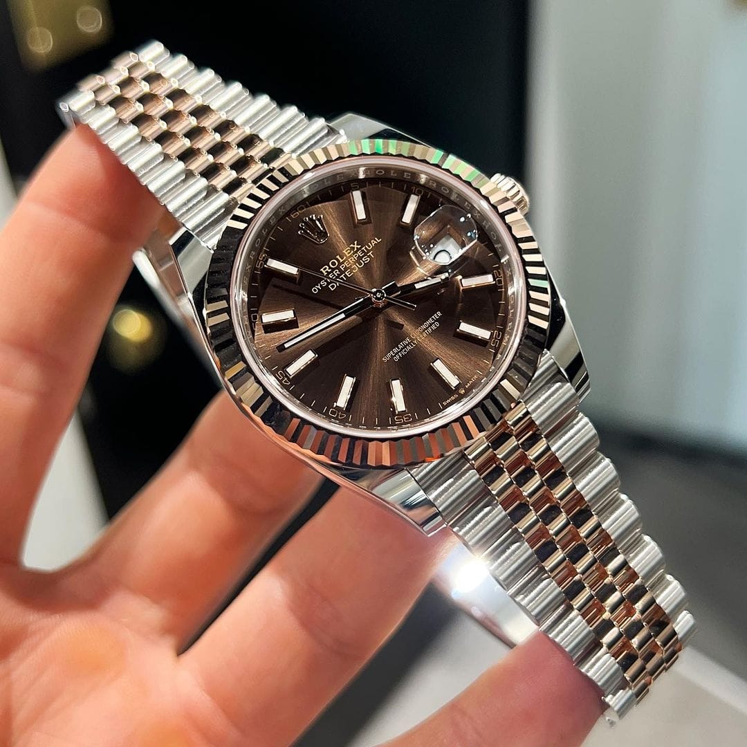 Chocolate Brown Rolex DateJust 😍 - LABLEWHORE.COM