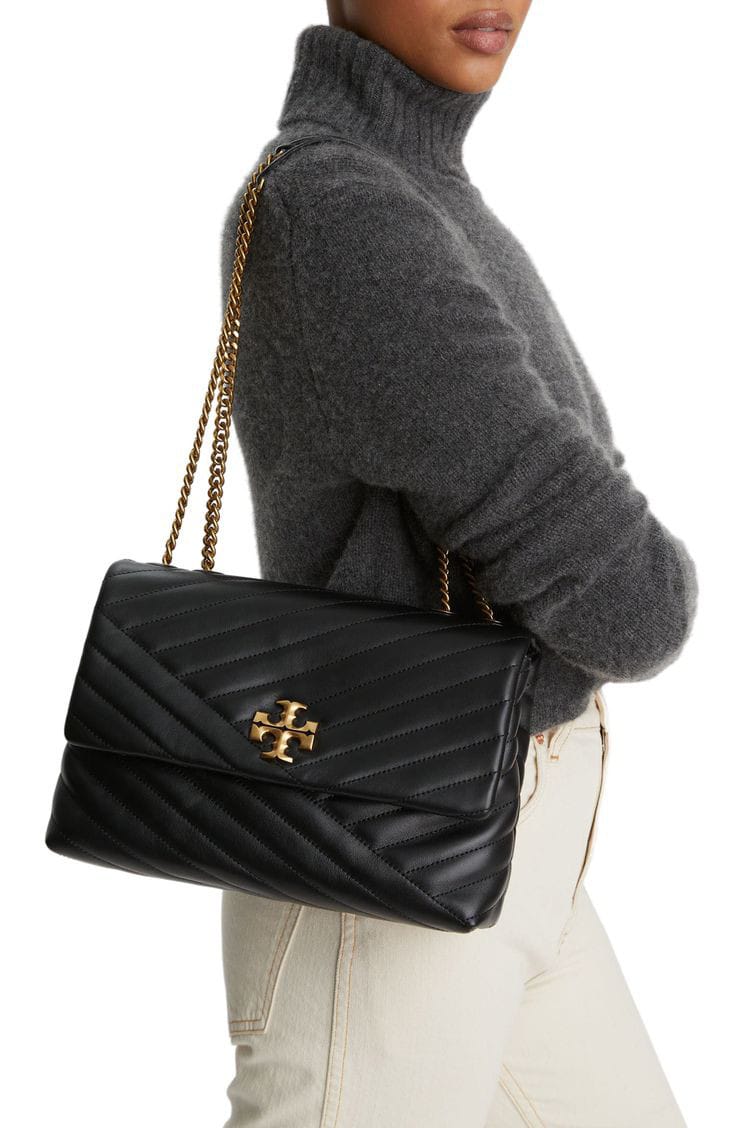 TORY BURCH CHEVRON CRESCENT BAGS - LABLEWHORE.COM