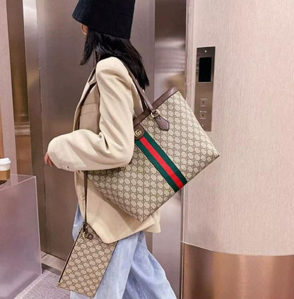 GUCCI BOAT TOTE BAGS WITH UTILITY POUCH - LABLEWHORE.COM