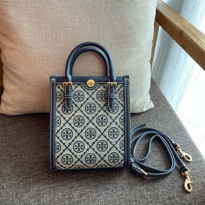 TORY BURCH T MONOGRAM JACQUARD MINI TOTE BAGS - LABLEWHORE.COM