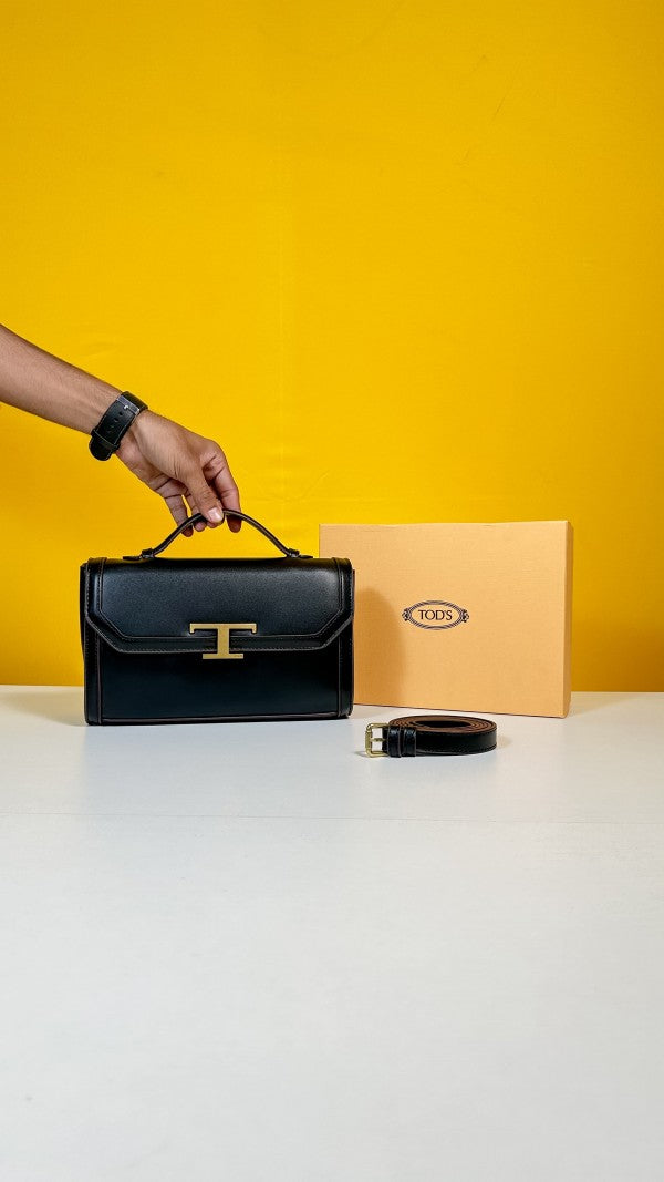 TODS T TIMELESS TOP HANDLE BAG WITH OG BOX & DUST BAG - LABLEWHORE.COM