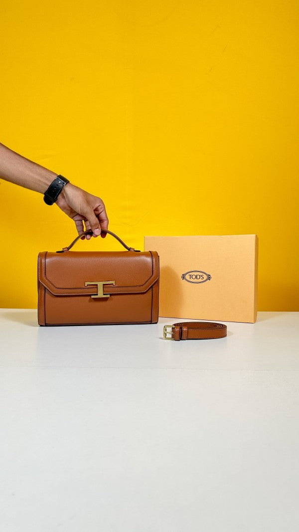 TODS T TIMELESS TOP HANDLE BAG WITH OG BOX & DUST BAG - LABLEWHORE.COM