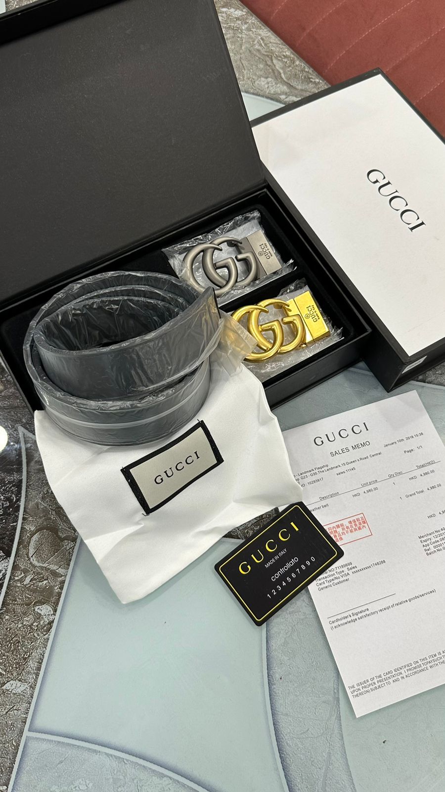 GUCCI DOUBLE BUCKLE BELTS - LABLEWHORE.COM