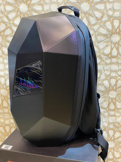 LED Knight Backpack Motorcycle Riding Backpack Hard Shell Travel Bag