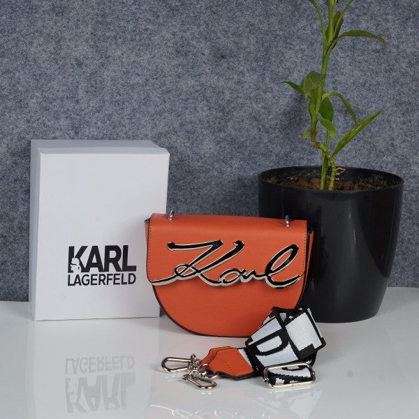 Karl Lagerfeld K Signature Round Cross Body Shoulder Bag With OG Box & Dust Bag