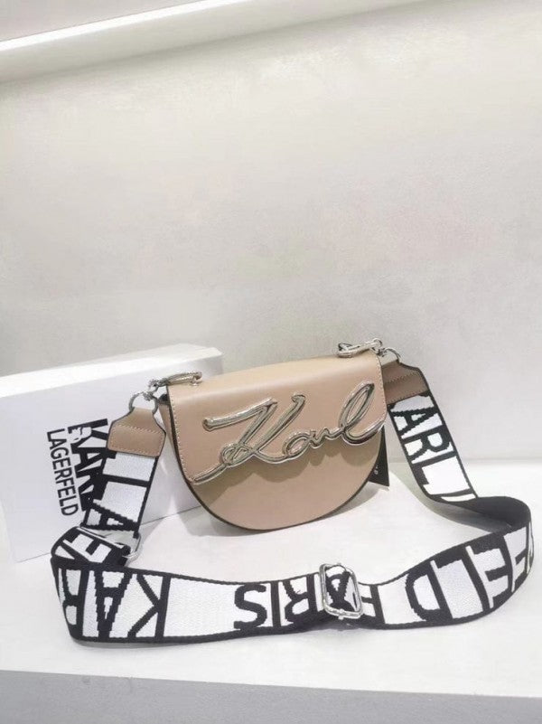 Karl Lagerfeld K Signature Round Cross Body Shoulder Bag With OG Box & Dust Bag