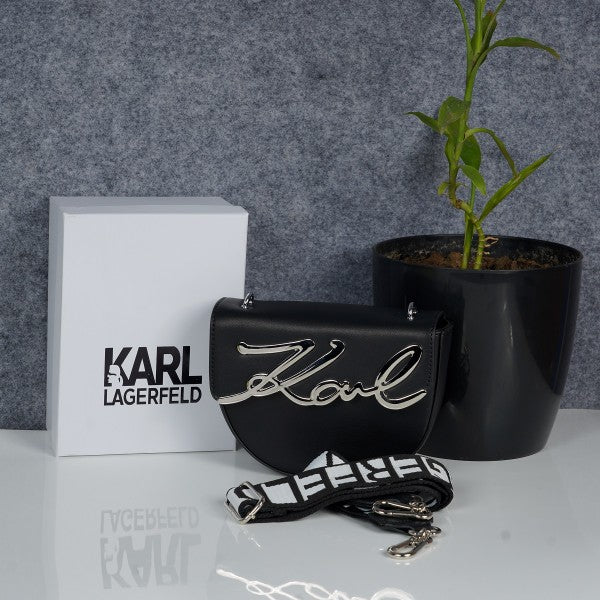 Karl Lagerfeld K Signature Round Cross Body Shoulder Bag With OG Box & Dust Bag