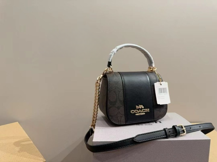 COACH LYSA TOP HANDLE TOP QUALITY BAG WITH FINE FINISHED METAL LOGO