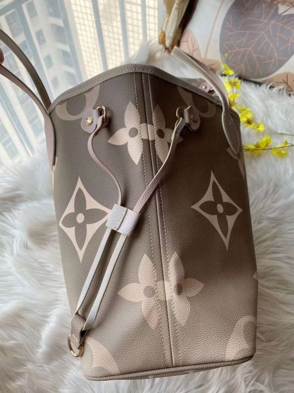 Louis Vuitton Neverfull Tote Bag Premium Quality With Extra Pouch & Dust Bag - OMBRE