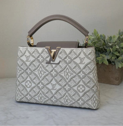 Louis Vuitton LV Capucines Premium Quality Leather Bag With OG Box & Dust Bag