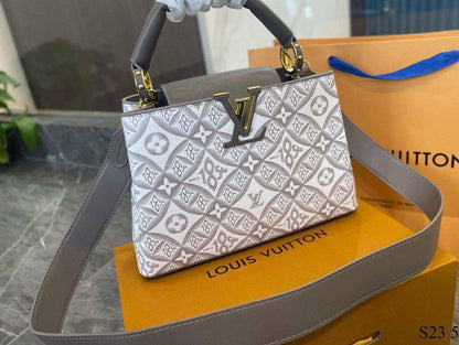Louis Vuitton LV Capucines Premium Quality Leather Bag With OG Box & Dust Bag