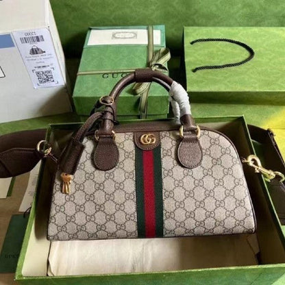 GUCCI Medium Ophidia GG Top-Handle Bowling Bag