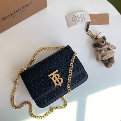 Burberry TB Monogram Quilted Shoulder Bag