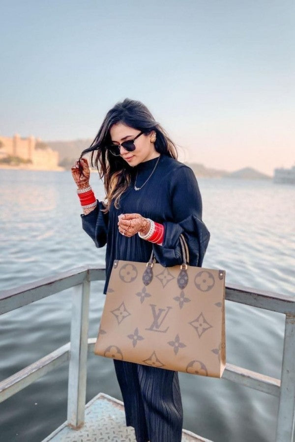 Louis Vuitton LV On The Go Premium Monogram and Monogram Reverse Leather Tote Bag