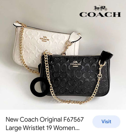 NEW COACH F67567 LARGE WRISTLETS