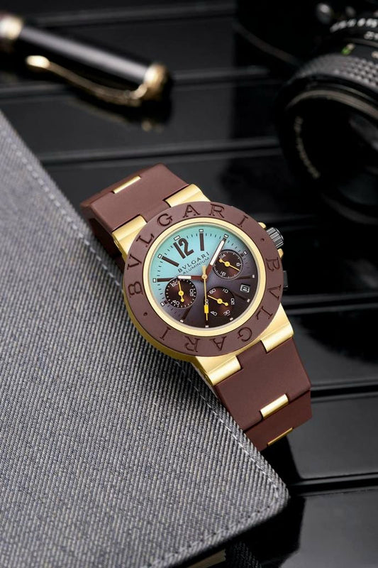 Bvlgari Titanium Brown Gold Watch