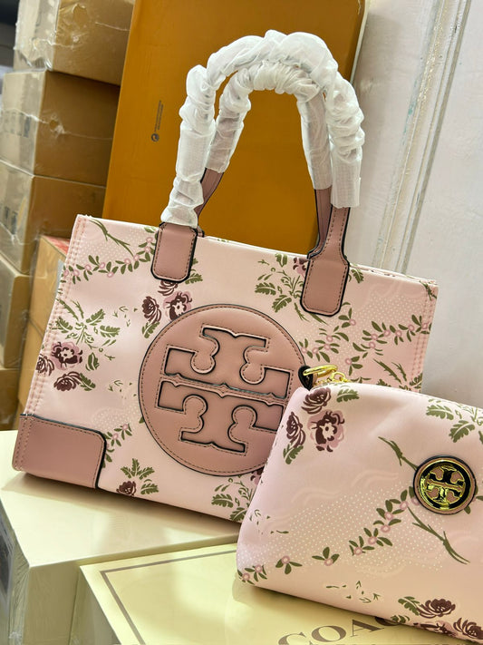 TORY BURCH ELLA PRINTED MEDIUM SIZE TOTE BAGS