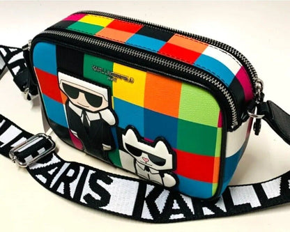 KARL MAYBELLE MULTI COLOR BLOCK CAMERA BAG