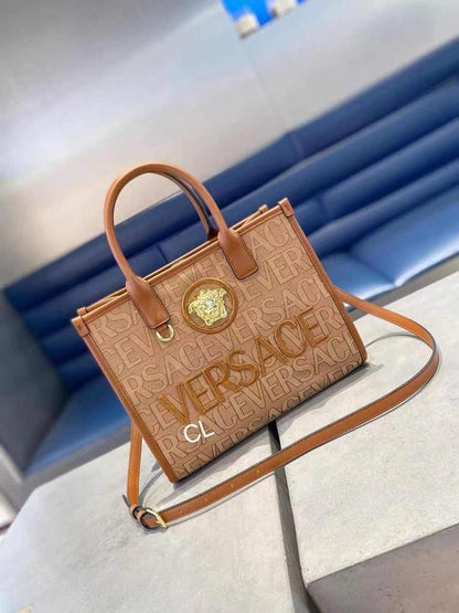 VERSACE ALL OVER LA MEDUSA TOTE BAG