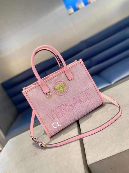 VERSACE ALL OVER LA MEDUSA TOTE BAG