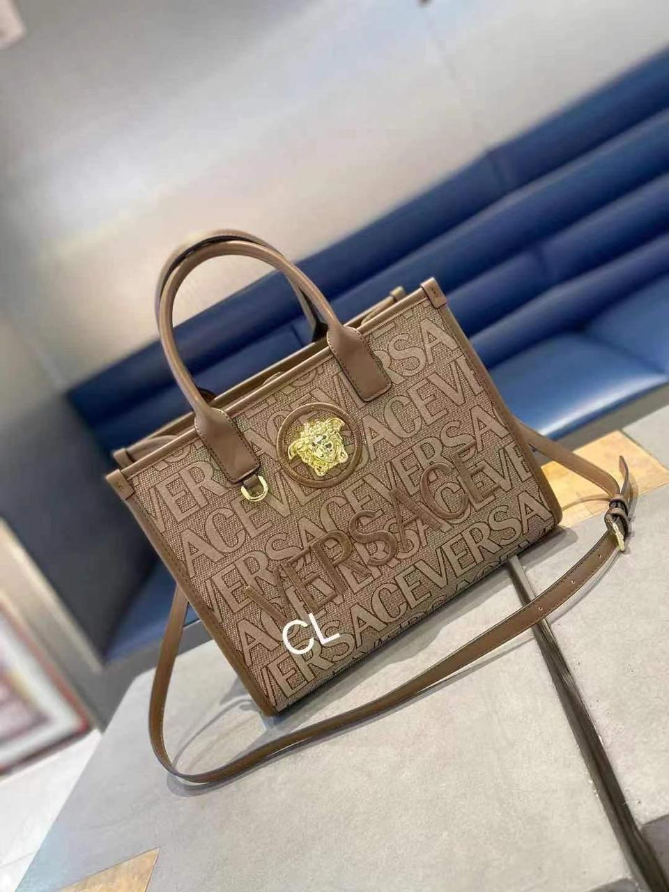 VERSACE ALL OVER LA MEDUSA TOTE BAG