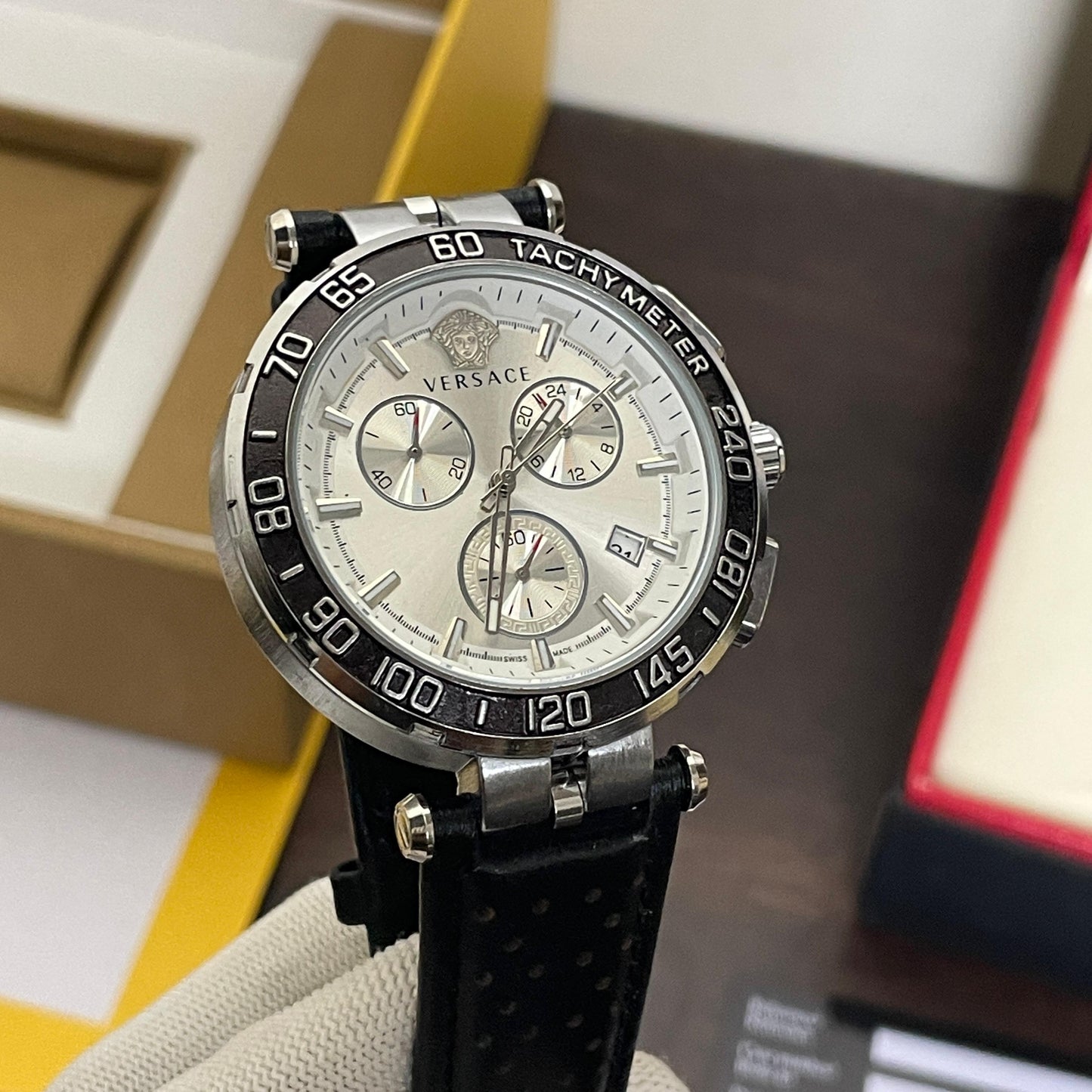 Versace Greca Chronograph Watch