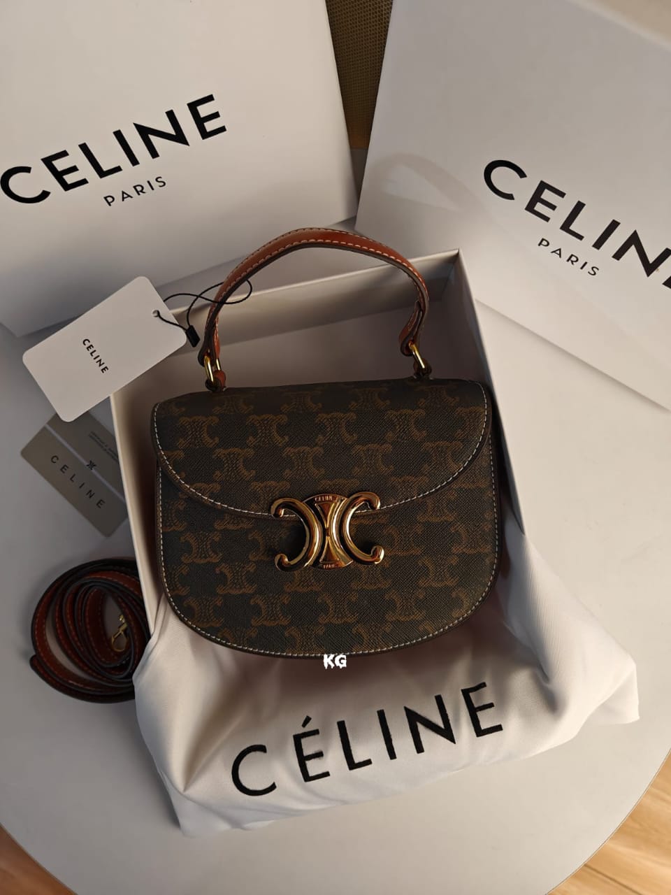 CELINE TRIOMPHE LOGO BAGS