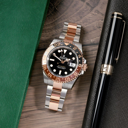 Rolex GMT Rose Gold and Steel