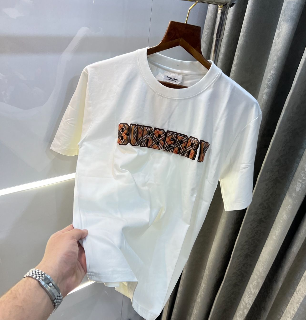 Burberry Logo Work Imported Oversized T-Shirt