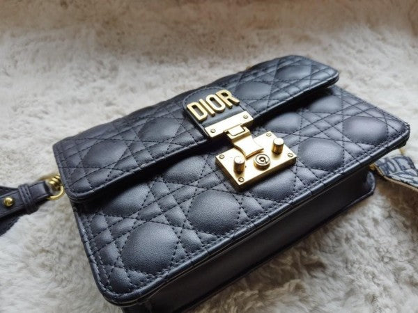 Dior Addict Flap Oblique Leather Sling Bag With OG Box & Dust Bag