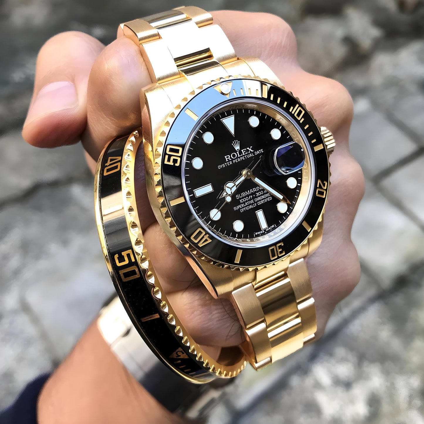 Rolex Submariner Premium Automatic in Gold & Black