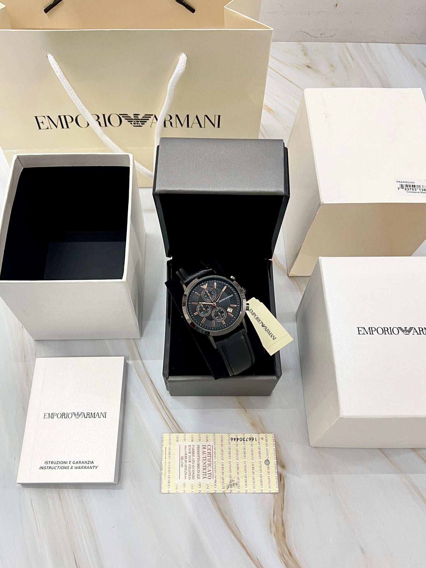 Emporio Armani Analog Chronograph Collection Z-Black