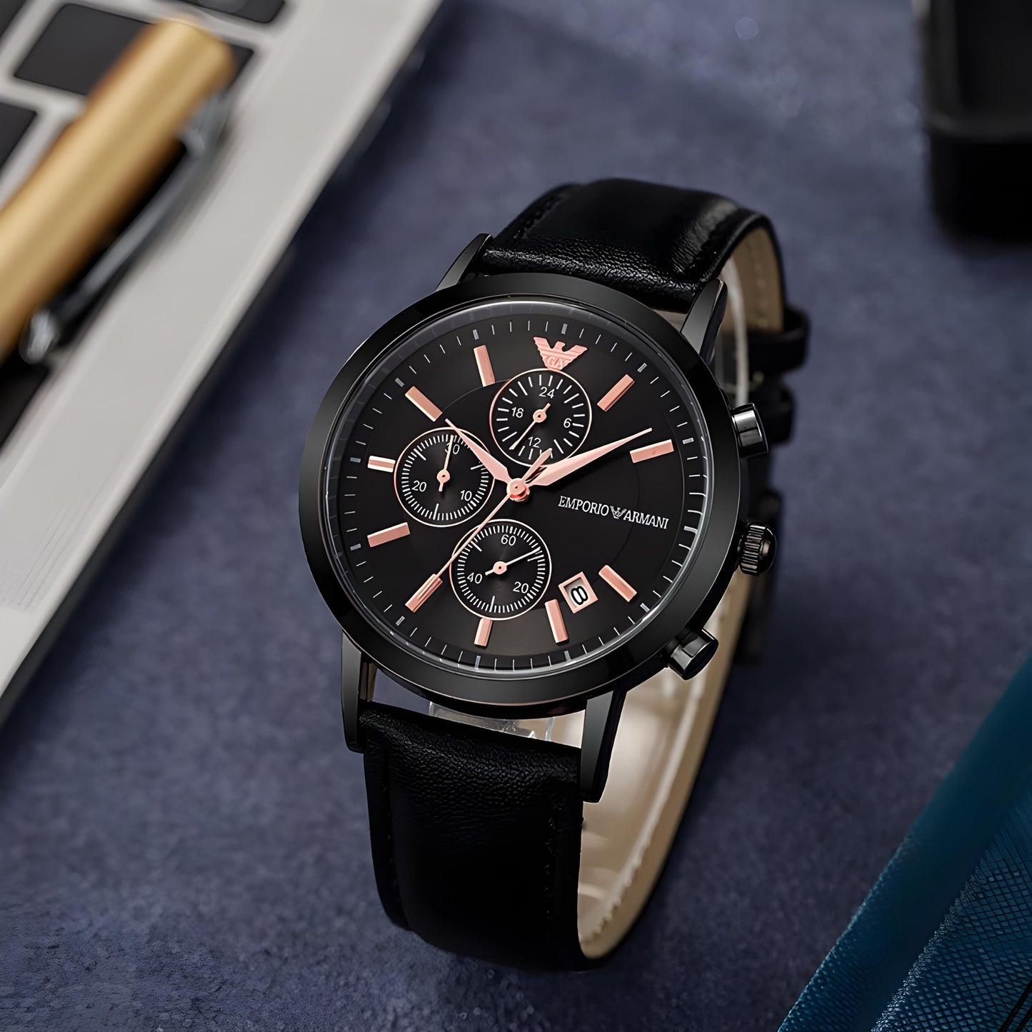 Emporio Armani Analog Chronograph Collection Z-Black