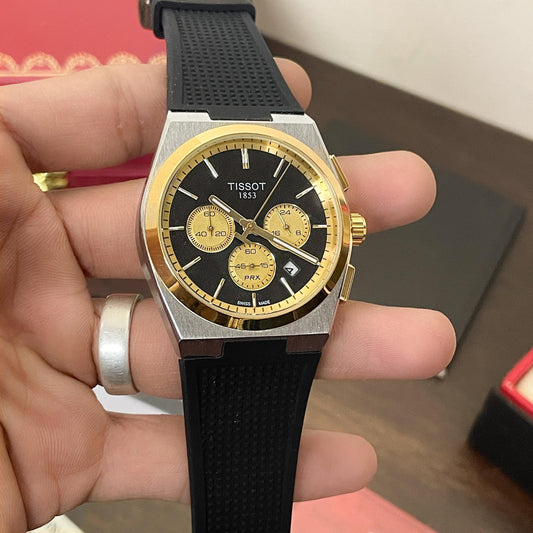 Tissot PRX Chronograph Gold & Black