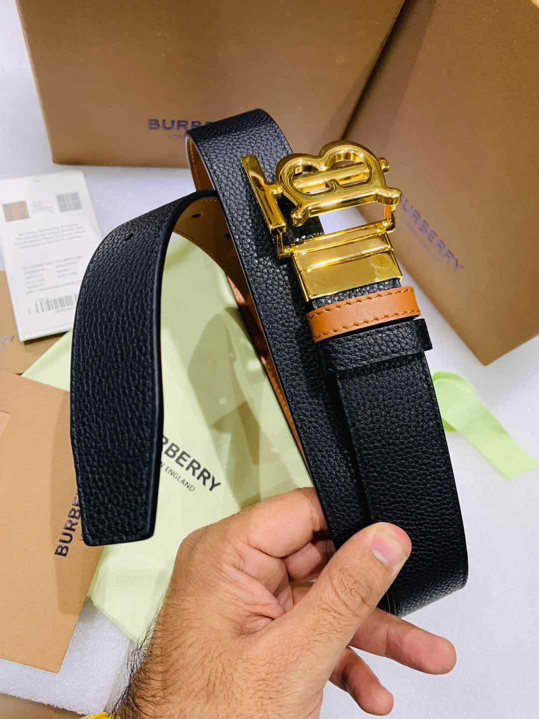 Assorted Burberry Belts In Stock