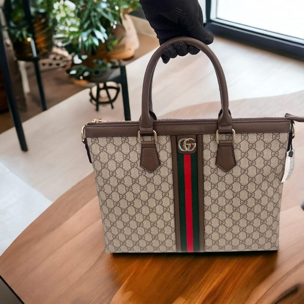 Gucci GG Supreme Ophidia Premium Tote Bag With Dust Bag & Shoulder Strap