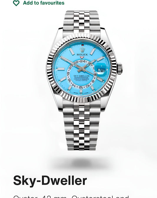 Rolex Sky-Dweller Tiffany Colour Watch