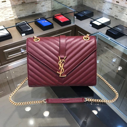 YSL MEDIUM ENVELOP SHOULDER BAG