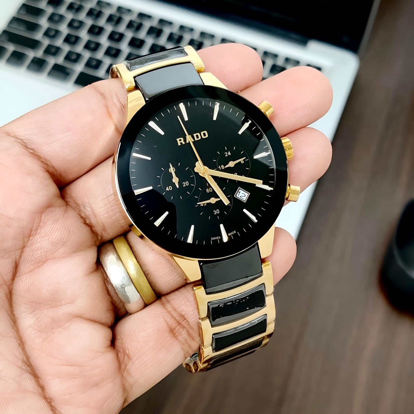 Rado Centric Chronograph Black & Gold