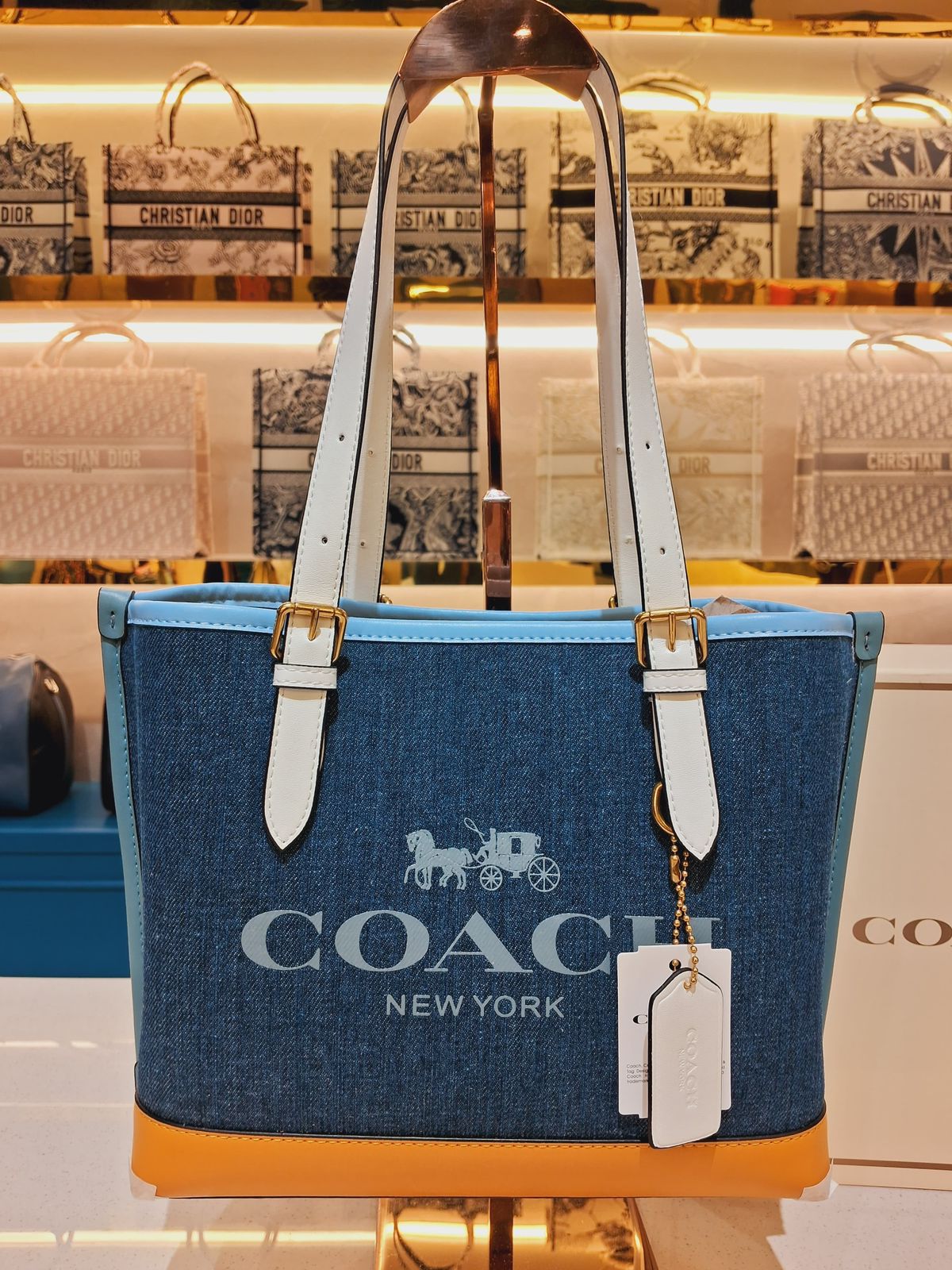 Coach Mollie Blue 25 Tote