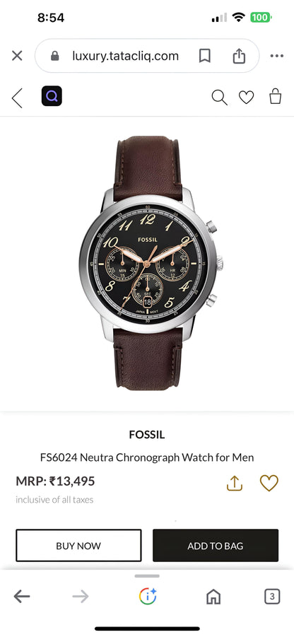 All New Fossil Neutra Series