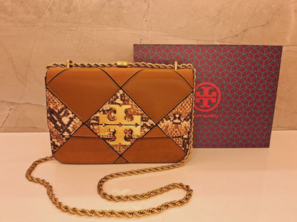 Tory Burch  Eleanor Exotic Diamond Quilted Leather Shoulder Bag